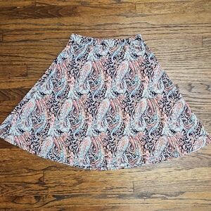 Silky Paisley Skirt / Size S